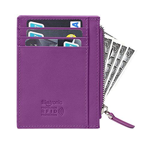 flintronic Porta Carte di Credito e Tasche Pelle RFID//NFC Blocco Portafoglio ...