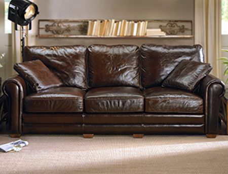 Don T Sacrifice Comfort For Style Get Both This 100 Vintage This 100 Vintage Brompton Leather Sofa With Extra Deep Cushions Is Now Half Price At The Dump Only 1 Pinteres