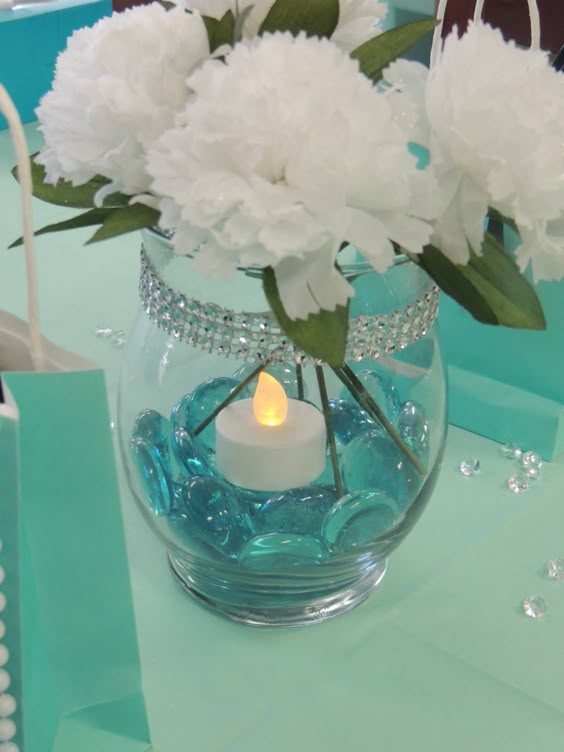 Breakfast at Tiffany's Bridal shower center piece