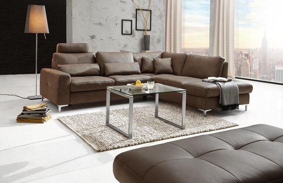 Wohnlandschaft in dunkelbraunem Leder von BELDOMO - sitzgarnitur wohnzimmer modern Wohnlandschaft in dunkelbraunem Leder von BELDOMO - sitzgarnitur wohnzimmer modern
