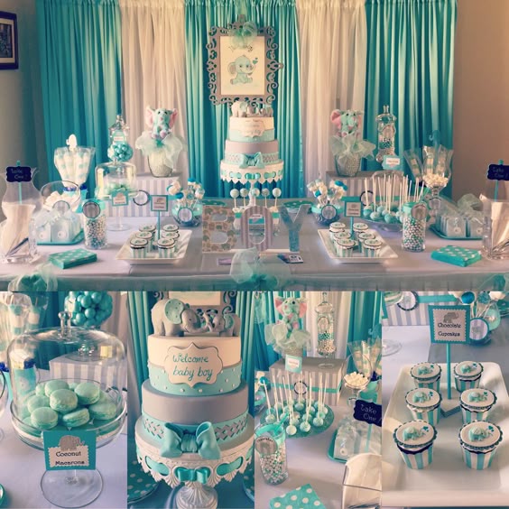 Boy Baby Shower Elephant Theme