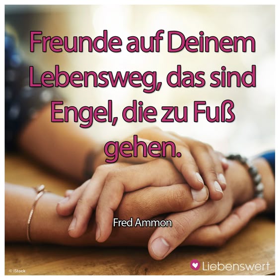 Freunde auf Deinem Lebensweg, das sind Engel, die zu Fuà gehen. (Fred Ammon) #sprüche #freunde #engel