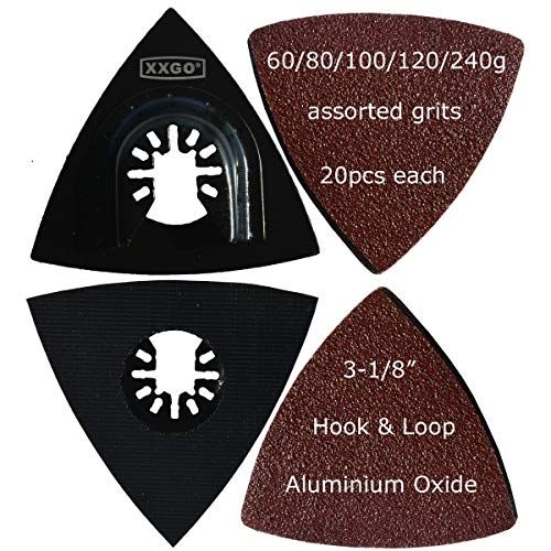 51 Pcs Triangular 3-1/8 Inch Hook And Loop 60 80 100 120 240 Grits Oscillating 51 Pcs Triangular 3-1/8 Inch Hook And Loop 60 80 100 120 240 Grits Oscillating