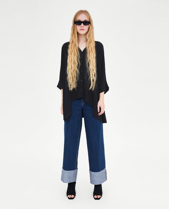 ZARA - TRF - CHEMISE ASYMÃTRIQUE