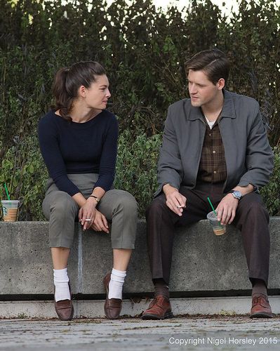 Alexa Davalos, Luke Kleintank, The Man in the High Castle, Vancouver August 26 2015 1