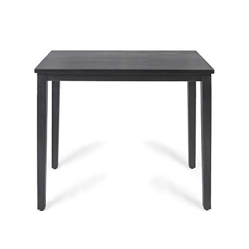 Contemporary Home Living 41 Silver Adjustable Bistro Square Bar Table