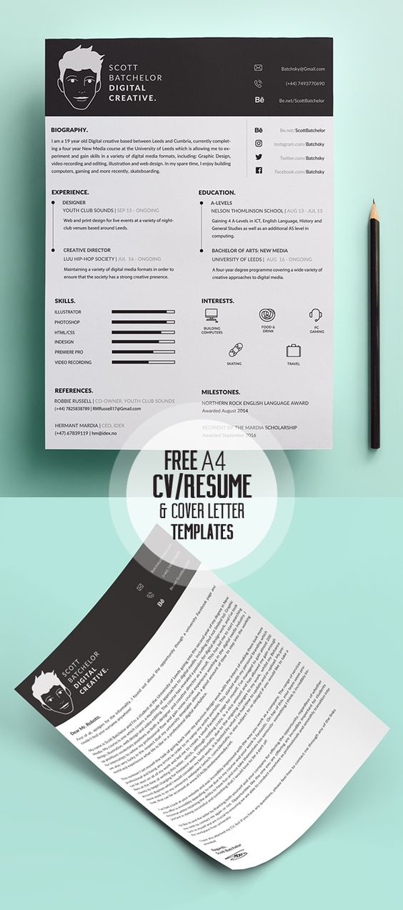 Free Simple Resume Template Print Ready Designs Pinterest - interests on resume Free Simple Resume Template Print Ready Designs Pinterest - interests on resume