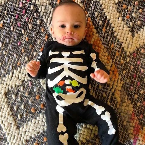 Baby Boys Cute Halloween Skeleton Babygrow Outfit//Fancy Dress Up//Costume 3-6m