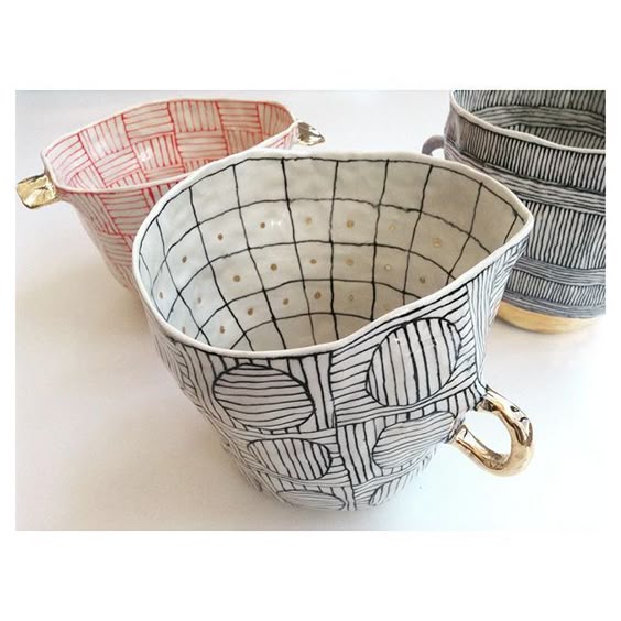 Heading out soon! #porcelain #surfacedesign #gold #blackandwhiteandredallover