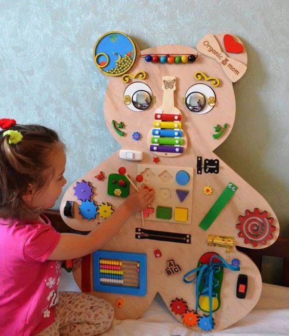 Big Bear ocupado placa de atividade de bordo Montessori brinquedos brinquedos de madeira | Etsy - #Atividade #Bear #Big #bordo #brinquedos #de #Etsy #madeira #Montessori #ocupado #placa