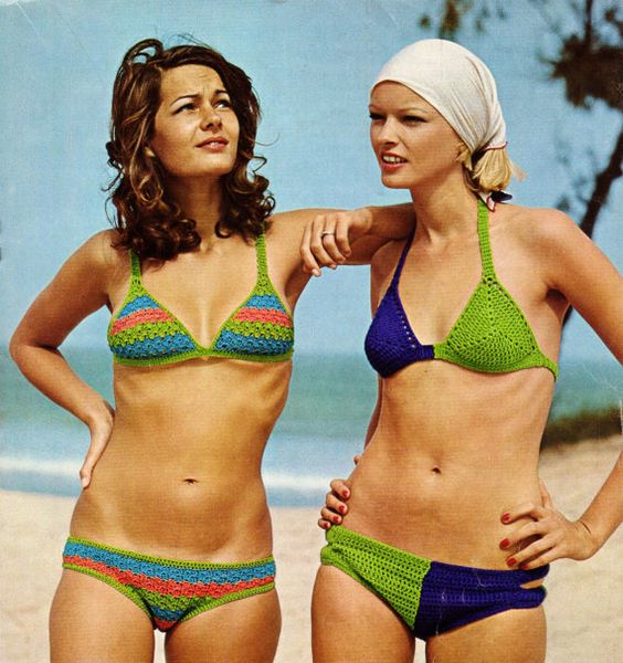 Crochet bikini años 70