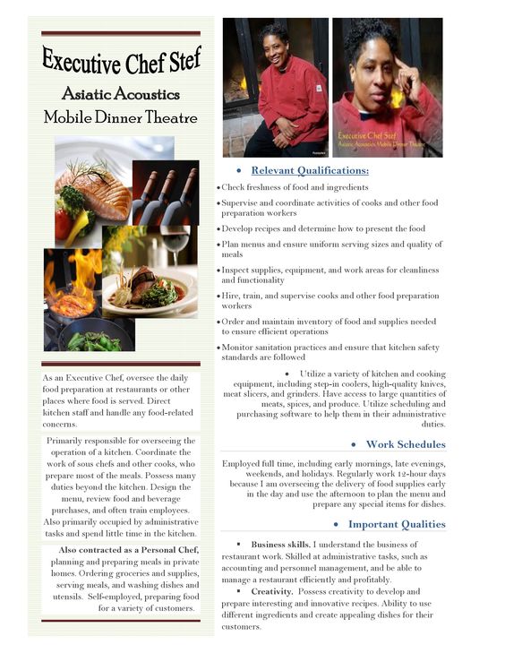 My Professional Culinary Resume Page 2 Executive Chef Looking - personal chef resume My Professional Culinary Resume Page 2 Executive Chef Looking - personal chef resume