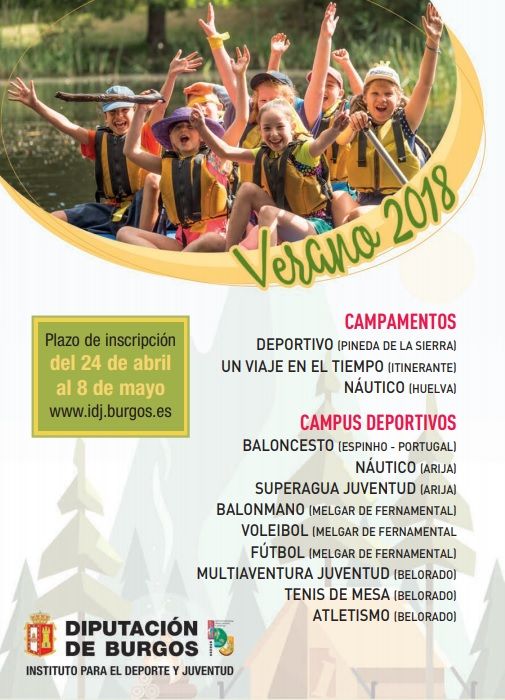 Campamentos Y Campus Deportivos 2019 De La Diputación De Burgos Deportes Balonmano Atletismo