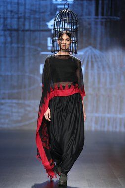 Draped Top With Dhoti Pants