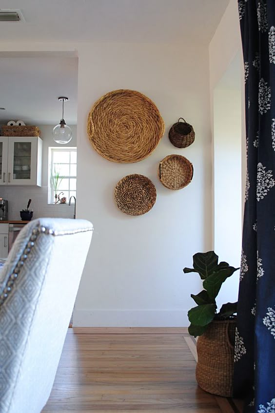 Woven baskets as a feature - from Pinterest woven baskets