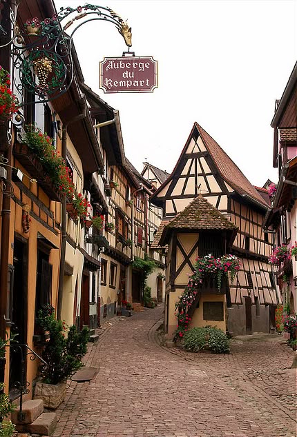 The village of Eguisheim along the Route de Vins D\'Alsace in France • photo: Martien Uiterweerd on Flickr