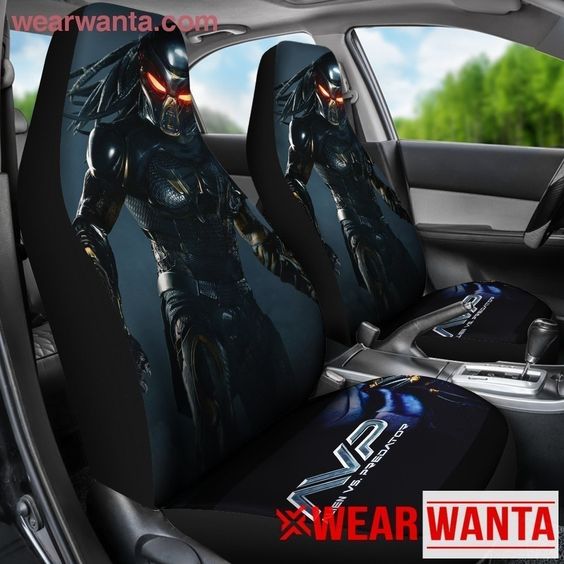 AVP Aliens Vs Predator Car Seat Covers LT03All of our Car Seat Covers are Set of 2 custom-made-to-order and handcrafted to the highest quality standards. Constructed with high-quality polyester micro-fiber fabric for maximum durability and comfort. Add style to your seats while protecting them from spills, stains, tearing, fading, and more. Designed for quick and easy installation on most car and SUV bucket style seats- no tools required. Elastic backing and fastening system ensures a snug and s