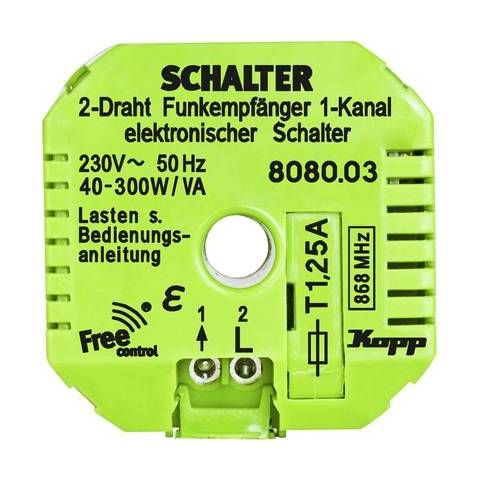1 Canal r/écepteur 868MHz.
