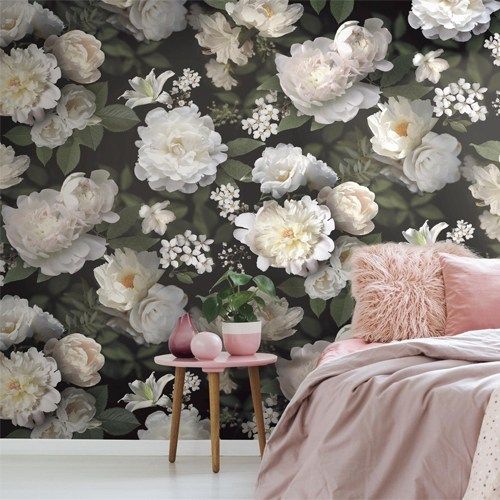 Senger Bloom Peel And Stick Wallpaper Panel Pink And Purple Wallpaper Grey Floral Wallpaper Wallpaper