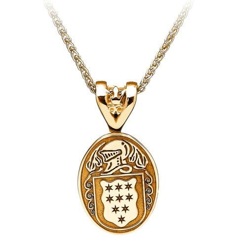 Gold Personalized Oval Family Crest Pendant Necklace Personalizedirishgift Irishgift Madeinireland Irish Jewelry Making - Irish Family Crest Pendants Gold Personalized Oval Family Crest Pendant Necklace Personalizedirishgift Irishgift Madeinireland Irish Jewelry Making - Irish Family Crest Pendants