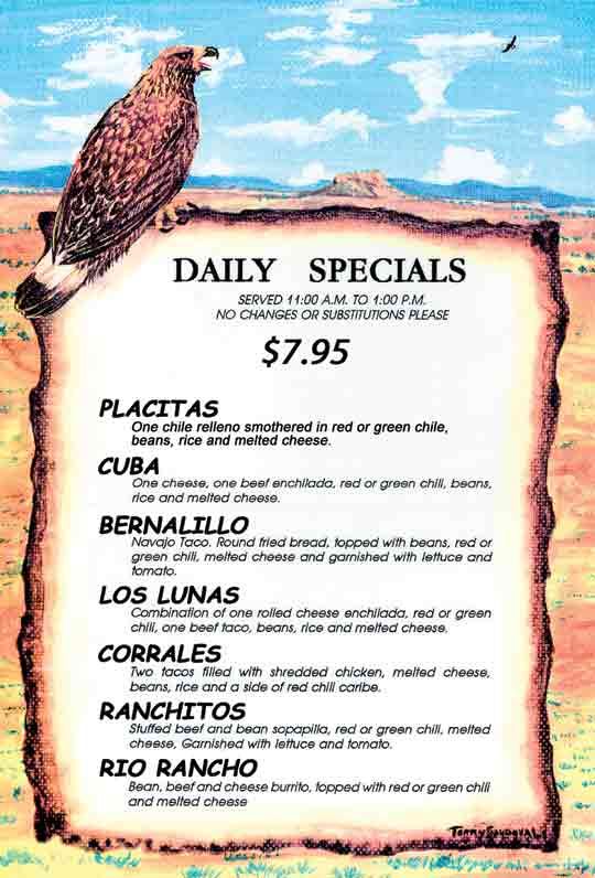 specials menu