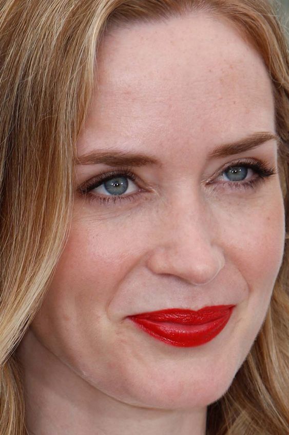 Close-up of Emily Blunt at the 2015 Cannes photocall for ‘Sicario.’ (Photo: Alec Michael/Globe Photos)
