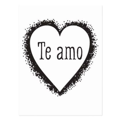 Te amo, I love you in Spanish Postcard | Zazzle