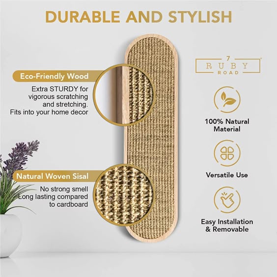Sleek & Stylish Eco-friendly Cat Scratcher