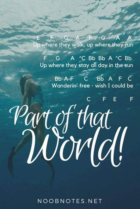 Part of Your World - The Little Mermaid (Disney) - music notes for newbies