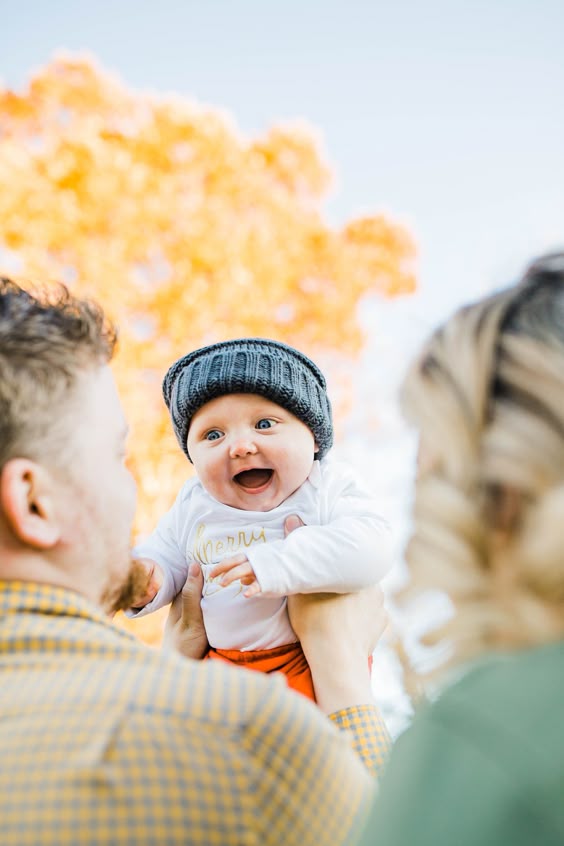Fall Baby Family Pictures in Greenville SC