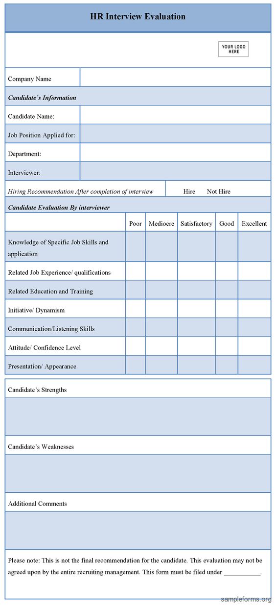 HR Interview Evaluation Form u2026 Pinteresu2026 - supplier evaluation form HR Interview Evaluation Form u2026 Pinteresu2026 - supplier evaluation form