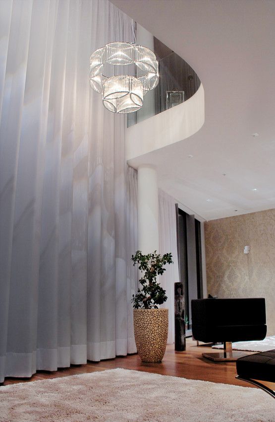 5300 Electric Curtain Track System In The Marco Polo Tower Hafencity Hamburg Germany Gold Curtains Living Room Black And 5300 Electric Curtain Track System In, Remote Controlled Curtains And Blinds Tokyo