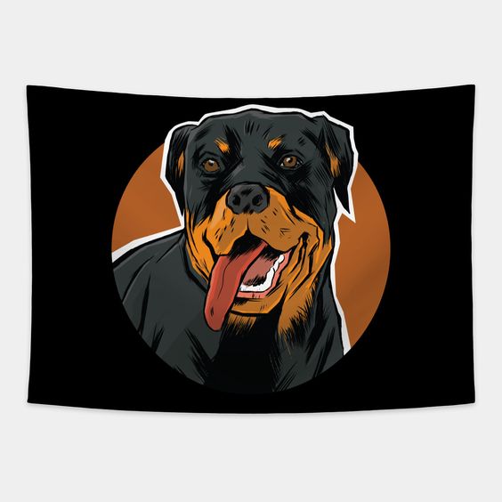 A rottweiler is a cute dog that loves his dog mom or dog dad. This funny gift is for dog lovers and dog owners who have a rottweiler puppy. -- Choose from our vast selection of tapestries to match with your desired size to make the perfect custom tapestry. Pick your favorite: Movies, TV Shows, Art, and so much more! Available in small, medium, large. Perfect for decorations in apartments, bedrooms, and dorm rooms.