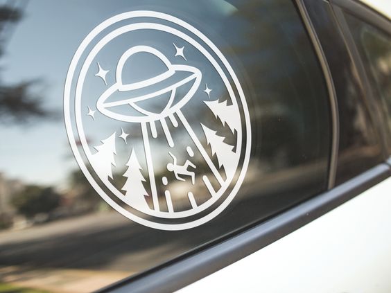 Alien Abduction Sticker