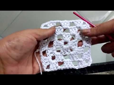 Como Fazer Crochê Quadrado Passo A Passo 1 Youtube Quadrados De Croche Como Fazer Crochê Quadrado Fazer Croche