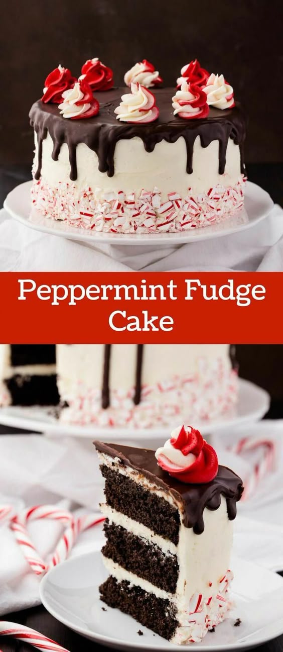 Peppermint Fudge Cake Recipe | Baked by an Introvert
