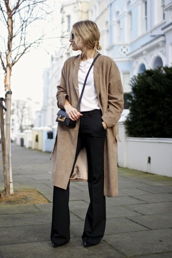 Tips on how to copy Parisian style | camel coat and and white shirt outfit
