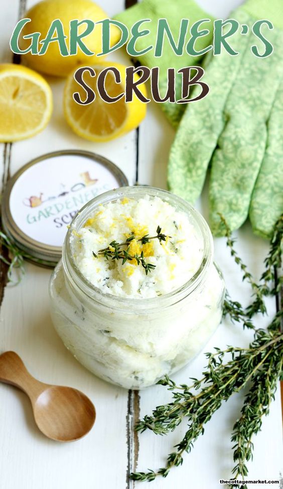 A jar of gardener's scrub is a great diy last-minute gift