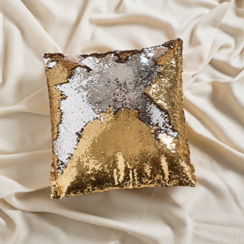 16x16 Mermaid Pillow with Insert Luxury Throw Pillow, Chelsea Bling