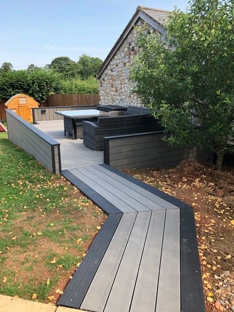 Charcoal Bamdeck 4g Wide Composite Decking Building A Deck Composite Decking Yard Design