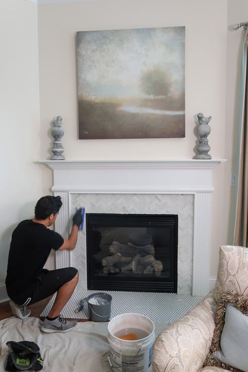 How To Tile Over A Marble Fireplace Surround Surrounds Fireplace Tile Surround, Can You Tile Over A Marble Fireplace Surround