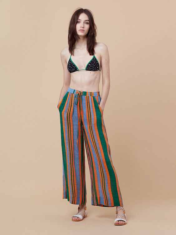 This breezy beach linen culotte is easy and sophisticated.