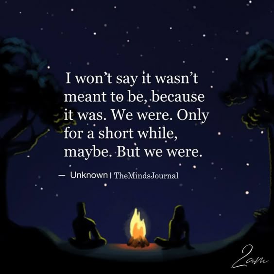 I Won\'t Say It Wasn\'t Meant To Be