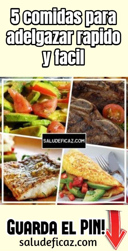 alimentos para bajar de peso rapido