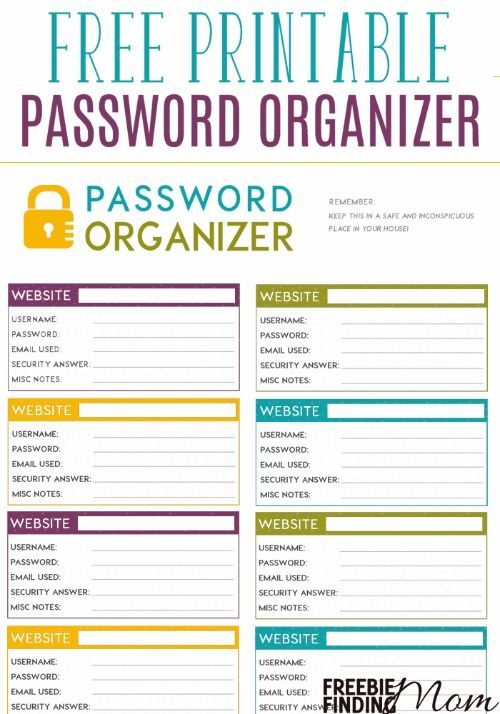 password manager template