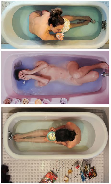 Lee Price - amazingly profound and complex, painful yet beautiful paintings about eating disorders.