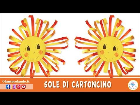 In Estate Possiamo Realizzare Questo Simpatico Sole Da Appendere. | Cartoncini, Tutorial, CreativitÃ