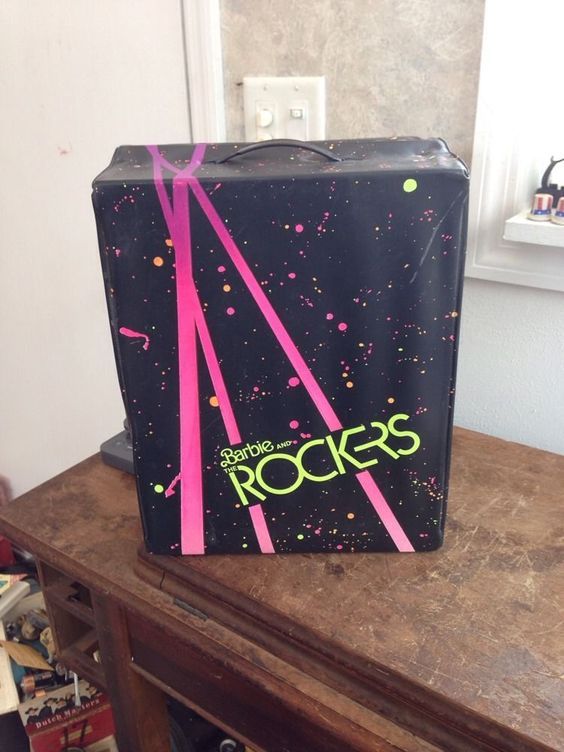 1985 BARBIE AND THE ROCKERS FASHION DOLL CASE NUMBER - BLACK NEON 1985 BARBIE AND THE ROCKERS FASHION DOLL CASE NUMBER - BLACK NEON