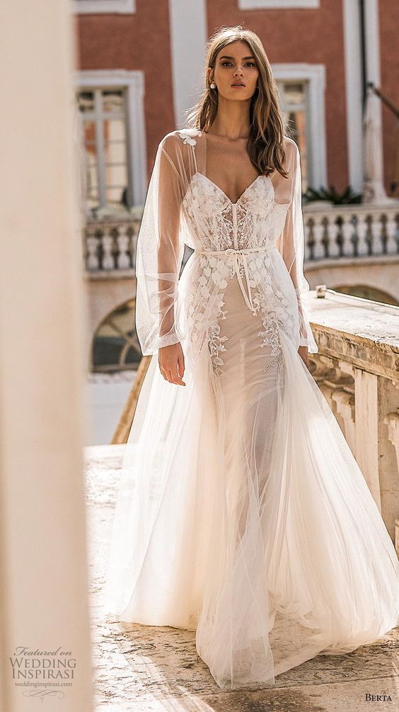 berta 2019 privee bridal long sheer sleeves