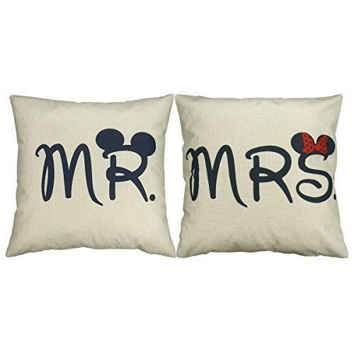 Wedding Gift Cushion Cover Set Of 2 Mr Mr and Mrs Pillow Cover Wedding Day